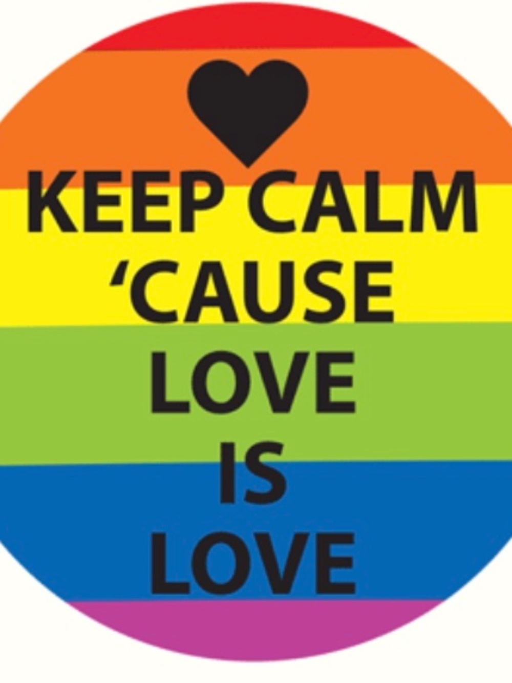 🌈 Kalan Keep Calm Cause Love Is Love Rainbow Pride Magnet